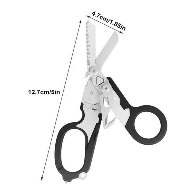 Tactical Multifunction Emergency Raptors Scissor First Aid Expert Folding Scissors Outdoor Survival Tool Combination EDC Gadget