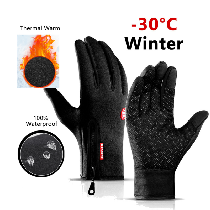 Gants imperméables à écran tactile pour hommes et femmes, gants chauds, randonnée, ski, pêche, cyclisme, Non-ald, hiver, 506