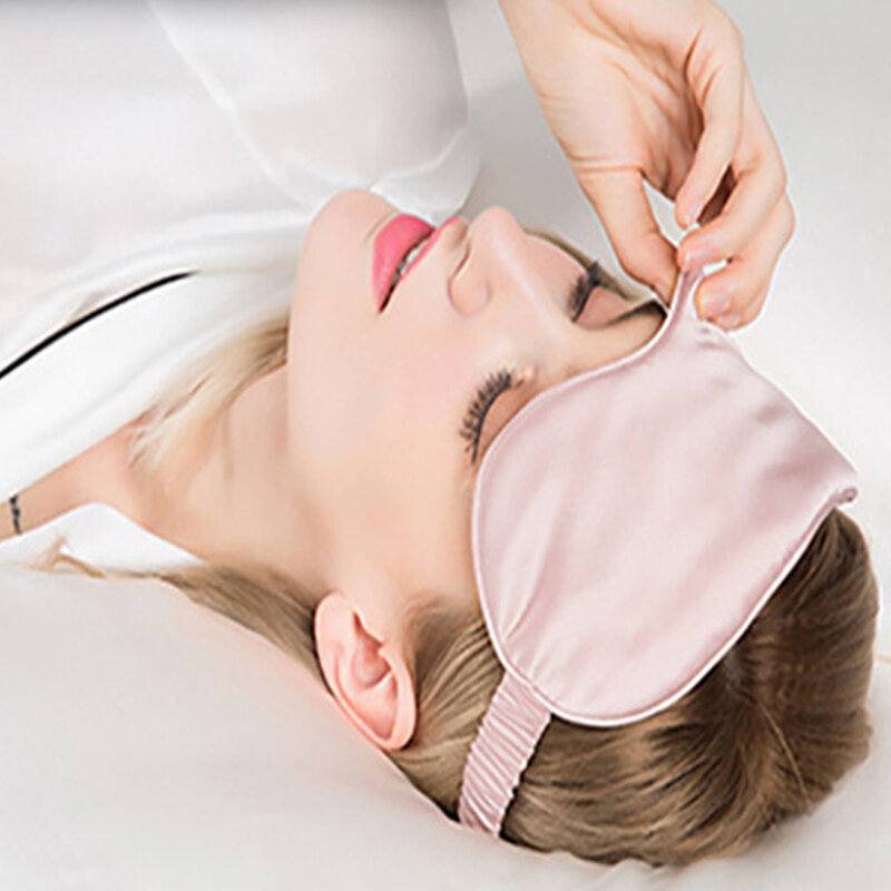 Imitado Silk Eye Mask Patch, Sombreamento Eyepatch, Viagem Relax Eye Cover, Saúde Sleeping Shield, Eye Care Acessórios