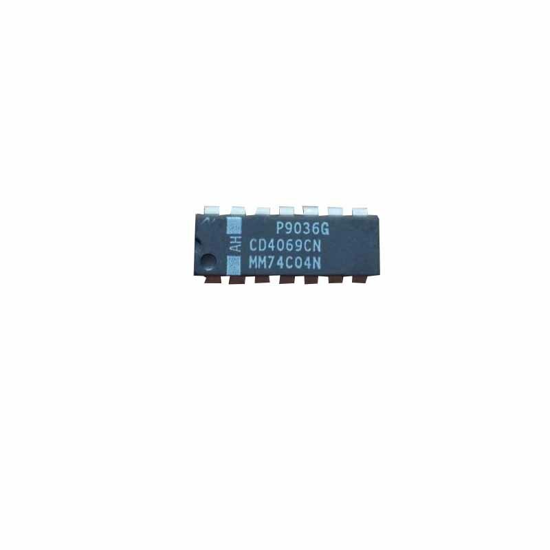 5pcs  MM74C04N is packaged with DIP-14 four-way 2-input positive and non-gate chips