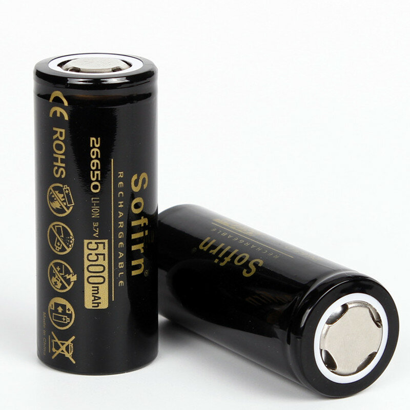Sofirn 26650 Platte Of Top Oplaadbare Batterij 5500Mah 3.7V Hoge Capaciteit High Power Sm12 Zaklamp Weggeefactie