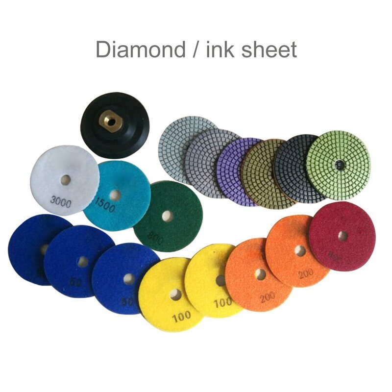 Kit de almohadillas de pulido de diamante, juego de Discos de pulido de 4 pulgadas, 100mm, húmedo/seco para piedra de granito, mármol y hormigón, 10 unidades