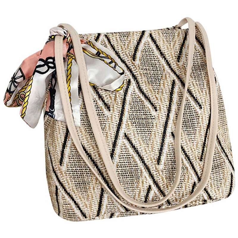 Bohemian Summer Straw Beach Bag Travel Shopping Female Tote Wicker Bags