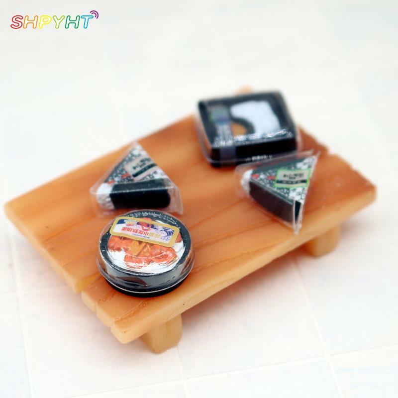 2 Stuks Poppenhuis Sushi Bento Model Poppenhuis Simulatie Miniatuur Eten Poppen Huis Accessoires Kinderen Doen Alsof Spelen Speelgoed