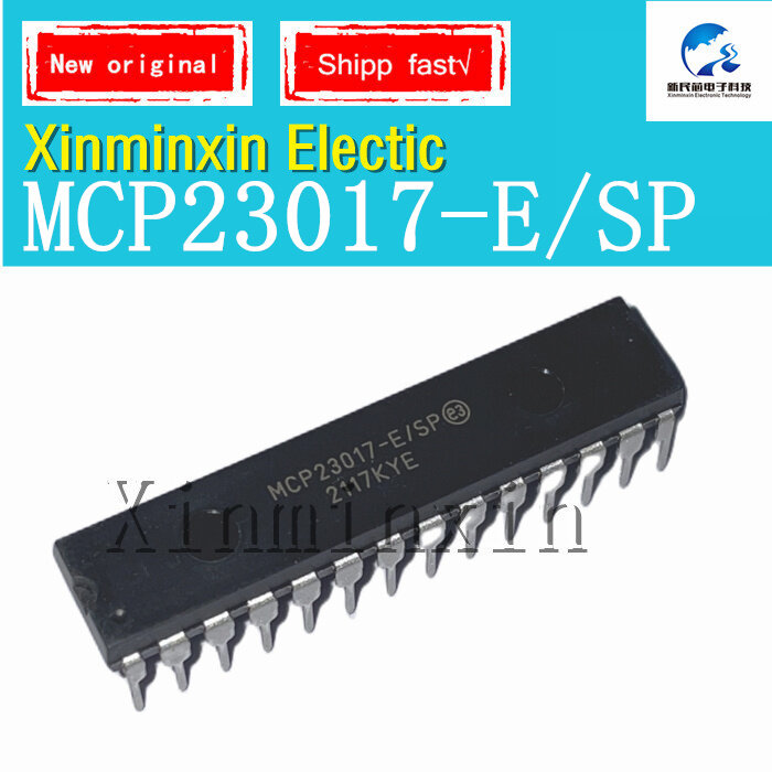Chip IC original, MCP23017-E SP, MCP23017-E DIP28, novo, em estoque, 1pc por lote