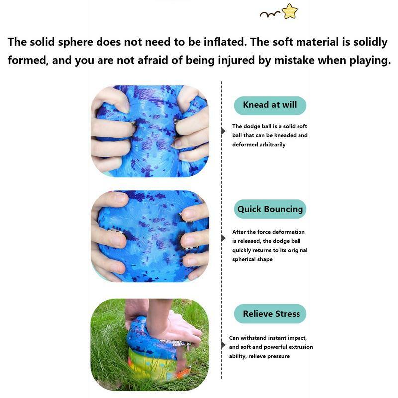 ลูกบอลเด้งสำหรับเด็ก5.9นิ้วแฮนด์บอลกลางแจ้งบรรเทาความเครียดลูกบอลเด้งสำหรับเด็กประสาทสัมผัสของเล่นคลายเครียด Relief รู