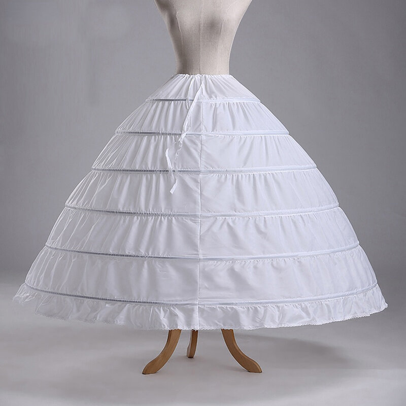 저렴한 가격 뜨거운 판매 2 레이어 6 후프 탄성 허리 신부 가운 Drawstring 드레스 페티코트 Underskirt Crinoline 결혼식