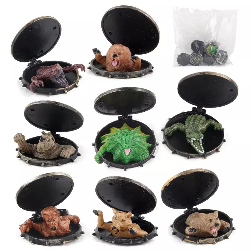 8 stücke Miniatur Simulation Tier Krabbeln Aus der Kanaldeckel Modell Set Kinder Pädagogisches Kognitiven Spielzeug Tisch Dekoration