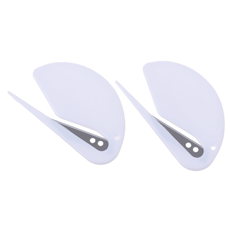 2Pcs / Lot Plastic Mini Letter Opener Mail Envelope Opener Safety Paper Guarded Cutter Blade Office Equipment