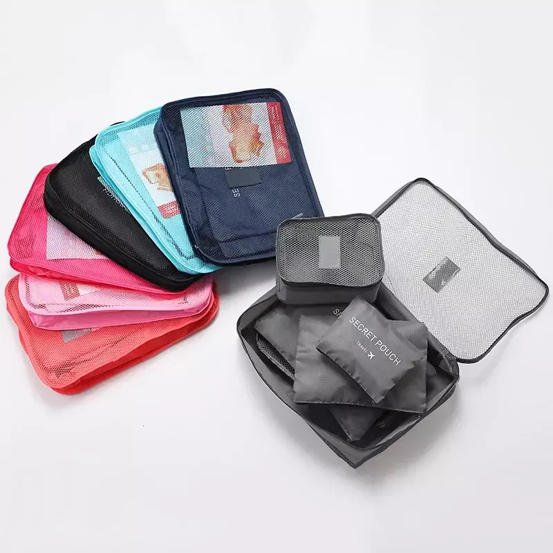 6/1Pc Reizen Kleding Opslag Waterdichte Zakken Draagbare Bagage Organizer Pouch Verpakking Cube 9 Kleuren Lokale Voorraad 2023 hot Selling