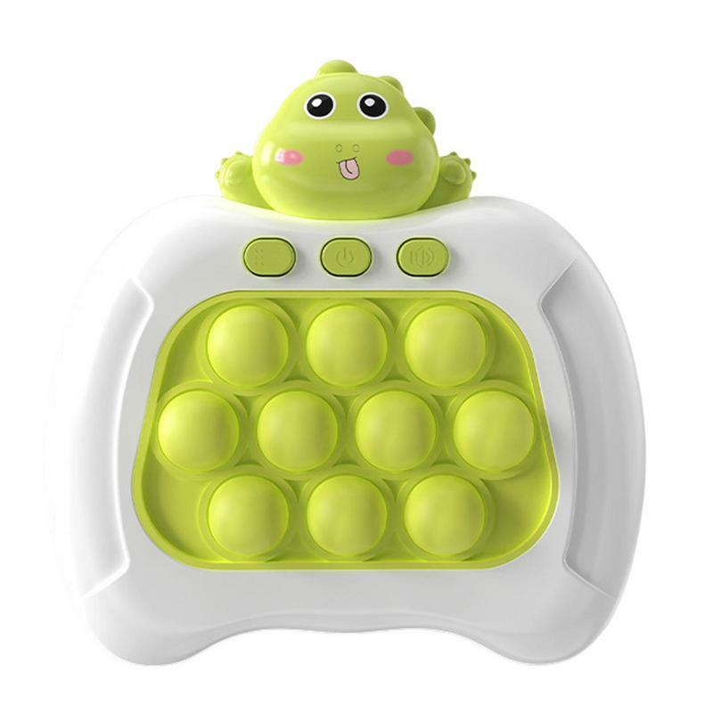 เกม popping PUSH It สำหรับเด็กคอนโซลเกมที่พัฒนาขึ้นมีไฟลายของเล่น Montessori ไดโนเสาร์แบบบีบสำหรับเด็ก