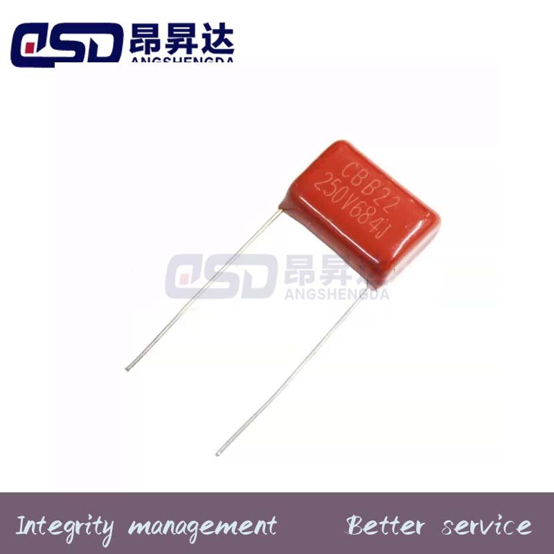 Metallized thin film capacitor CBB22 250V684J 680NF 0.68UF pin pitch P15/P10mm CL21