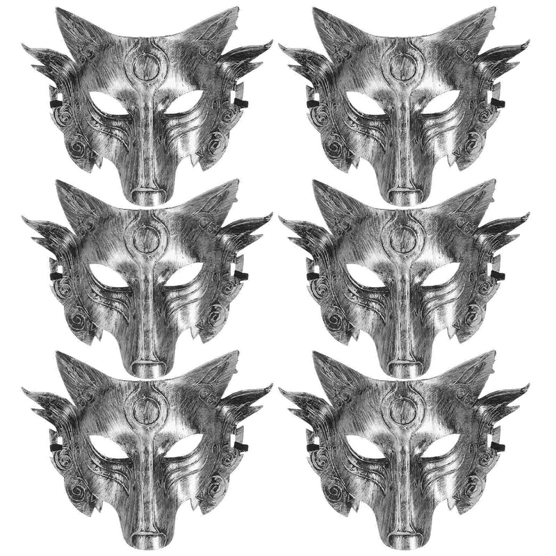 Wolf Mask Animals Half Face Masquerade Mask Cosplay Dress Up Face Masquerade Mask Party Favors