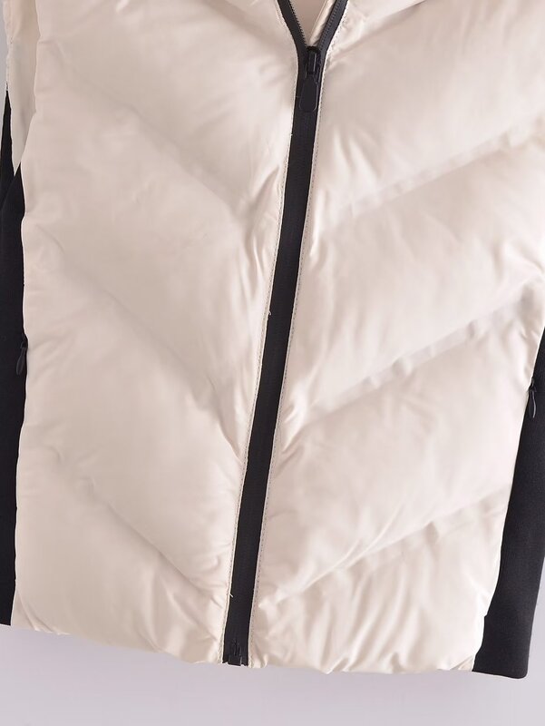 Chaleco corto de algodón con capucha para mujer, ropa Vintage sin mangas, con cremallera, Top elegante