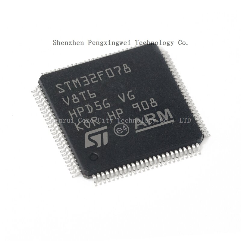 LQFP-100 Microcontrolador, STM, STM32F, STM32F078, VBT6, STM32F078VBT6, 100% original, MCU, MPU, SOC, 100% original, novo