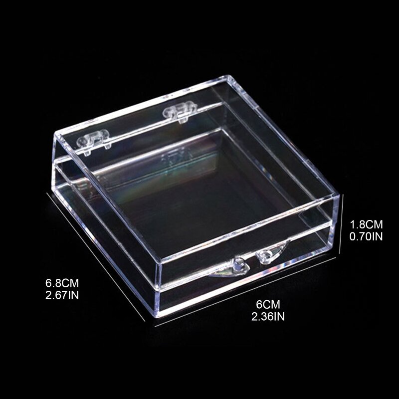 Aufbewahrungsbox für künstliche Nägel zum Aufdrücken, leere, transparente Nagelspitzen-Aufbewahrungsbox