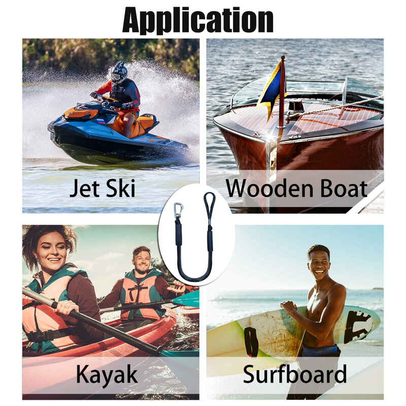 Cuerdas elásticas de muelle, Cuerdas elásticas de choque para Kayak, Jet Ski, Pontón, canoa, accesorios para barcos eléctricos, 2/1 Uds.