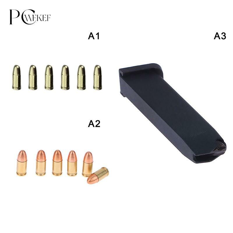 Mini Gun Pistol Peças para Glock G17, Acessórios Extra, Balas Império Liga, Clipe Revista, Escala 1:3