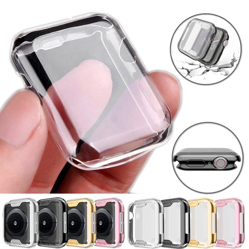 TPU Cover For apple watch Case 44MM 45MM 41MM 42MM 38MM 40MM Full bumper band protector iwatch series 9 8 7 6 5 3 SE accessories