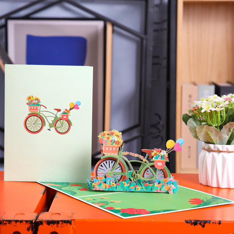 Cartão pop-up 3D para crianças, pai, marido, cartões do dia dos pais, tema esportivo, carro, bicicleta, viagem, todas as ocasiões