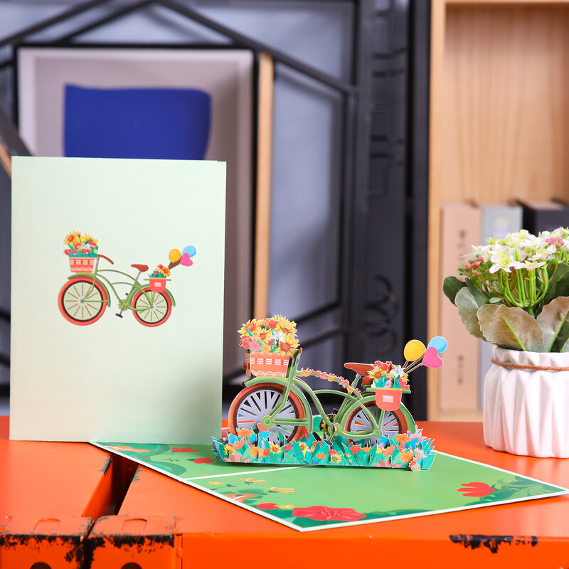 Biglietto Pop-Up 3D per bambini papà marito biglietto di auguri per la festa del papà tema sportivo auto bici da viaggio tutte le occasioni