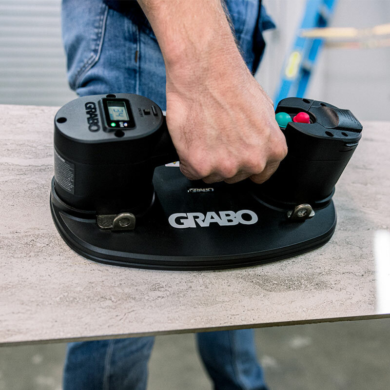 Grabo Pro mangkuk isap vakum elektrik, alat pengangkat plastik Drywall, papan kayu, peralatan angkat berat