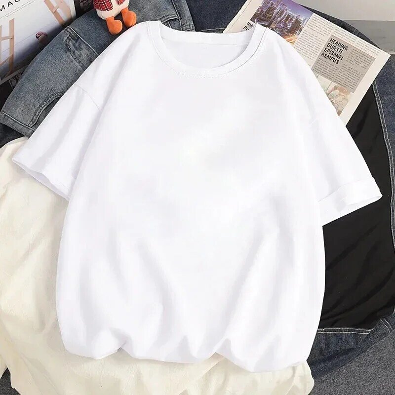 Summer Short Sleeved Men and Women Simple Port Style Loose T Shirt Clothing Y2k Tops Clothing Printing Womens T-Shirt Harajuku