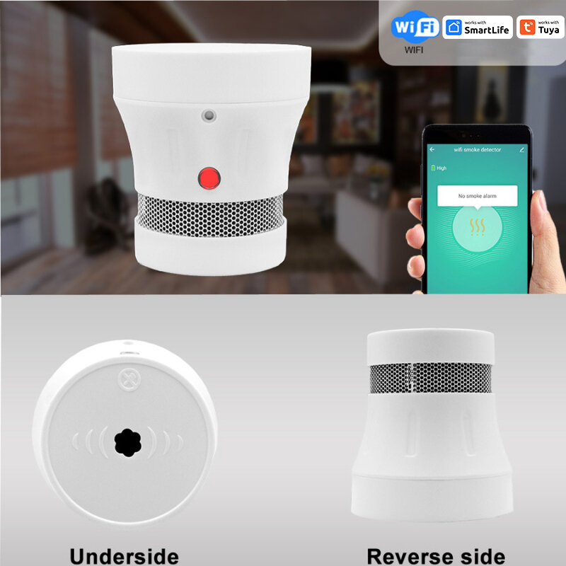 Датчик дыма Smart Life/tuya, датчик дыма для умного дома, с приложением