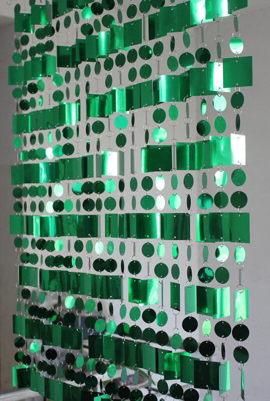 Green Square Sequin Door Curtains DIY Interior partitions Hanging Ornaments Wedding party stage background decoration supplies