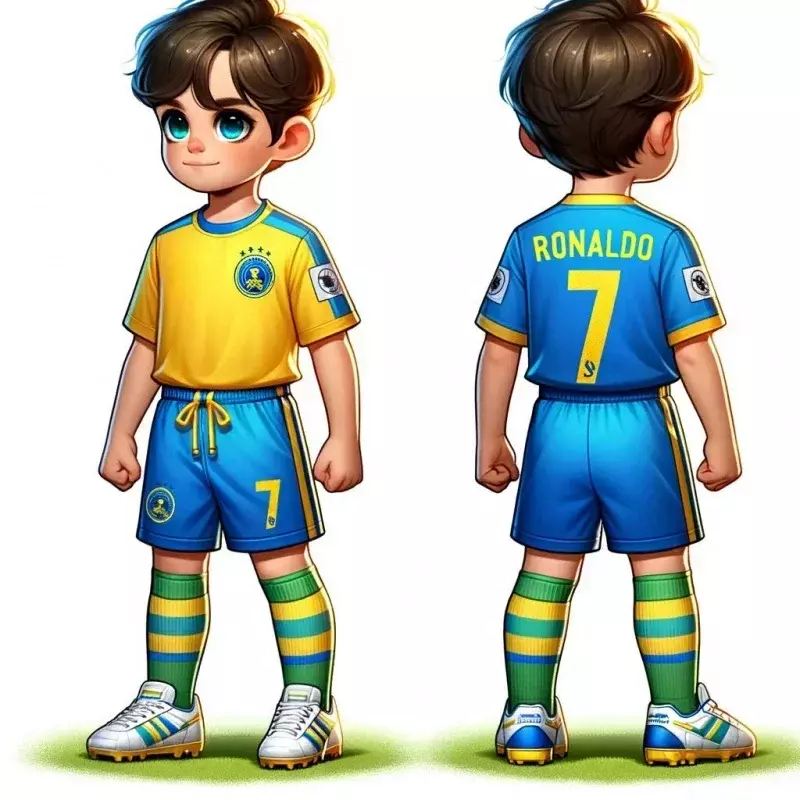2024 детский футбольный свитер для мальчиков молодежный футбольный свитер для взрослых футбольный костюм 3 предмета Комплект Месси 7 #10 # короткие
