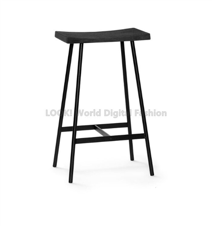 Moderno e Simples Log Bar Stool, Designer Individual Bar Chair, High Stool-Like Xadrez, Sala de Restaurante e Restaurante