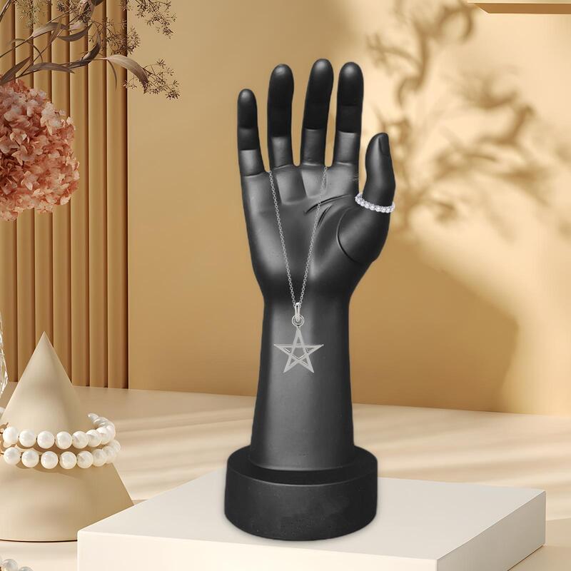 Male Mannequin Hand Black Rings Display Holder for Bangle Watch Showcase