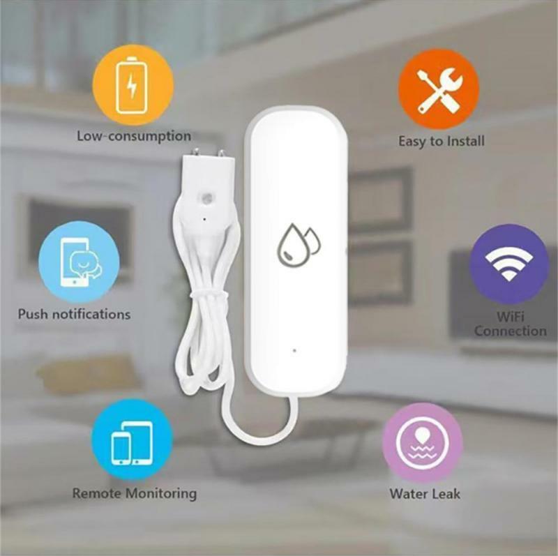 Tuya ZigBee WiFi Smart Water Sensor Leak Detector Flood Water leakage Alarm Smart Life App Control Works With Alexa Google Home
