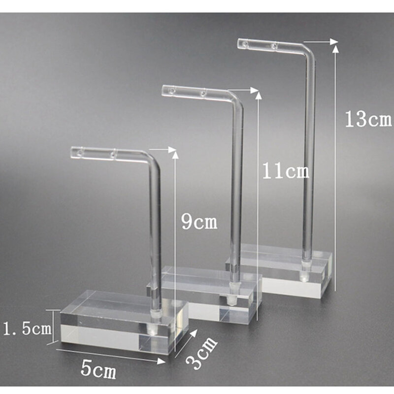 1pc Clear Acrylic Jewelry Necklace Ring Earring Stand Show Rack Display Organizer Holder Transparent Storage Hanging Racks