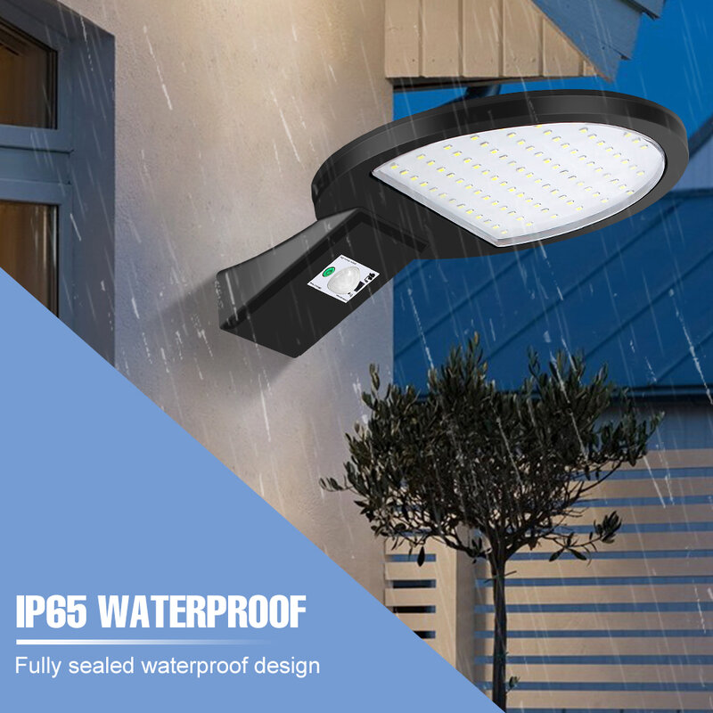 Ip65 Solar Led Outdoor Licht Waterdichte Straatlamp Pir Bewegingssensor Led Externe Zonne-Energie Lamp Aangedreven Zonlicht Tuin Schijnwerper