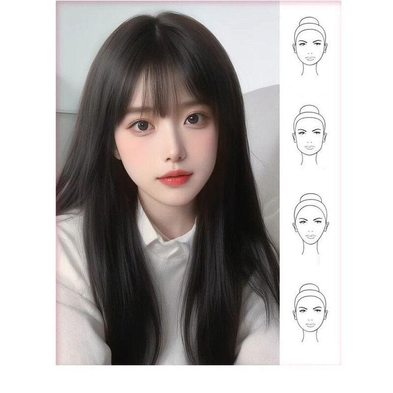 YANKUN 60cm coreano Ins Style parrucca lunga per le donne Big Wave capelli ricci natura parrucche di alta qualità con retina per capelli simula l'atmosfera dei capelli