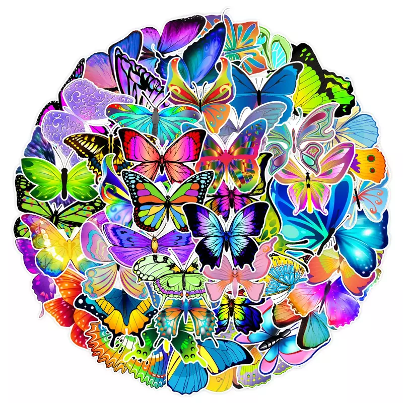 10/30/50 buah stiker grafiti kupu-kupu impian tahan air stiker dekorasi estetika Laptop telepon buku tempel buku catatan anak-anak stiker