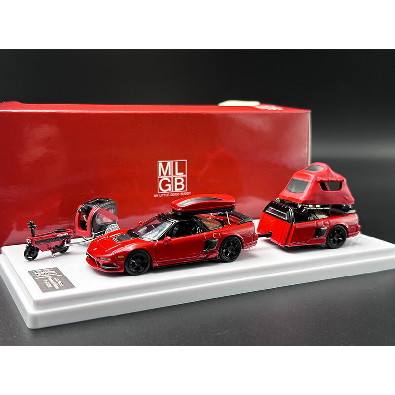 MLGB In Stock 1:64 NSX TRA Camping Trailer Set Including Attachments Diecast Diorama Car Model Collection Miniature Carros Toy