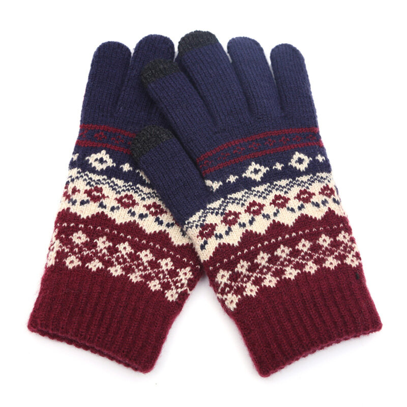 Guanti lavorati a maglia in peluche invernali Stylisn guanti con dita telescopiche Touch Screen addensati caldi per esterni