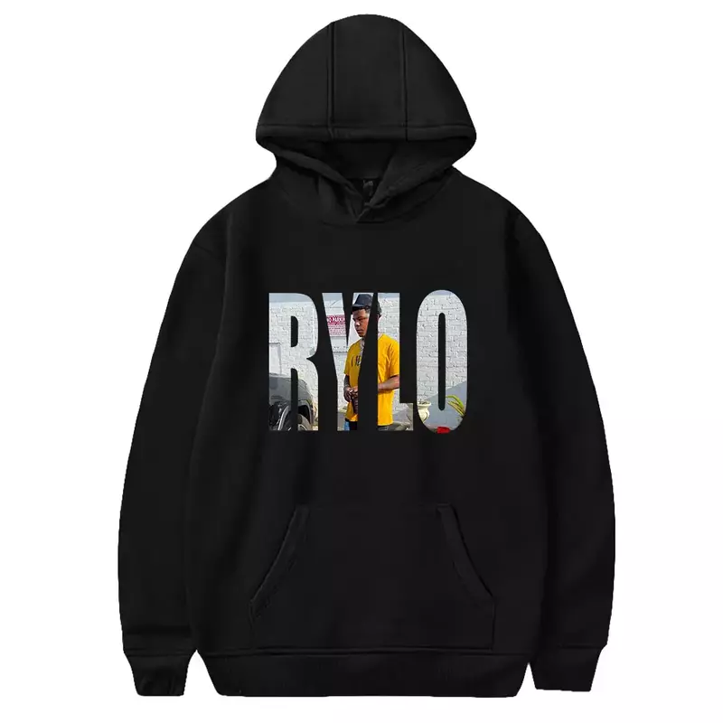 Rylo rodriugez-男性と女性のための特大のパーカー、原宿スウェットシャツ、y2kストリートウェア、ヒップホッププルオーバー、フード付き、カジュアルトラックスーツ