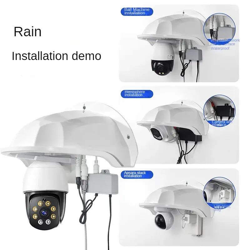 Защитные Чехлы, водонепроницаемая настенная крышка с защитой от дождя, купольная камера, защитная коробка, защита для камеры безопасности