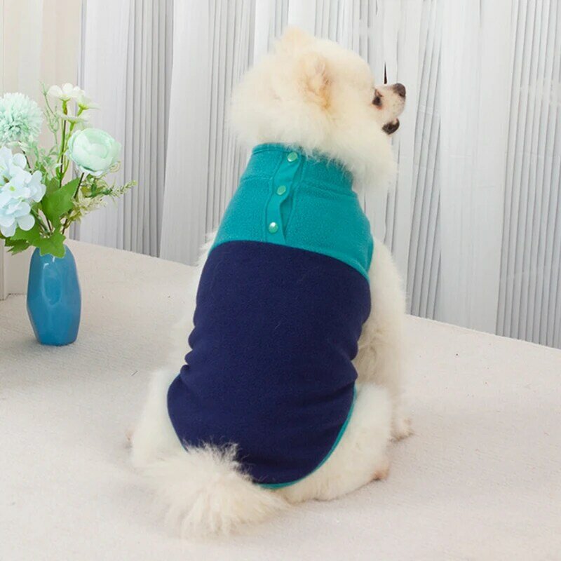 Polarowe ubrania dla małych psów wiosna jesień ciepłe Puppy koty kamizelka Shih Tzu odzież dla psów Chihuahua buldog francuski kurtka mops płaszcze