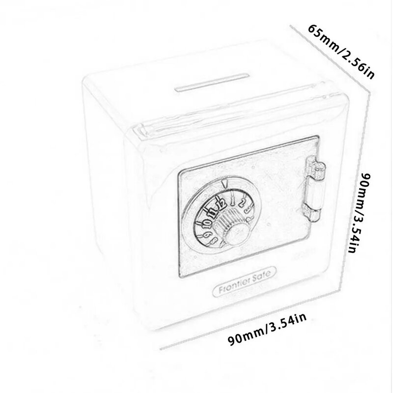 Mini caixa de dinheiro com bloqueio por combinação, cofre para guardar moedas, depósito, presente, código bancário, 1 peça