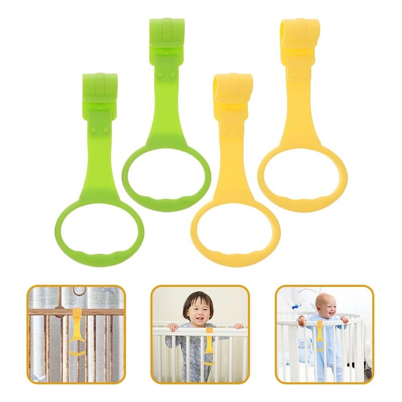 4pcs Baby Pull Rings portatile neonato culla anelli appesi Toddler Walking Assist Tools
