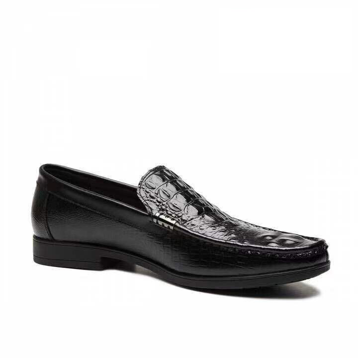 Zapatos de vestir con patrón de cocodrilo para hombre, mocasines informales de negocios de alta calidad, a la moda, de lujo, gran oferta, para conducir