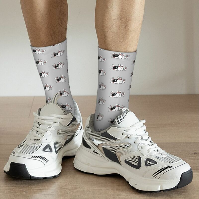 Bowling Art Socks Harajuku High Quality Stockings All Season Long Socks Accessories for Man's Woman's Birthday Present