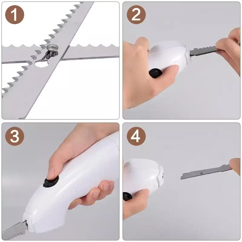 Kitchen Easy Cut Electric Cordless Cutting Tool Portable Rechargeable Stainless Steel Electric Steak Knife Household Products