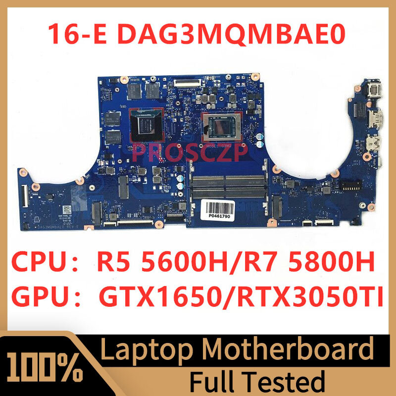 DAG3MQMBAE0 Placa-mãe do portátil, Placa-mãe para HP 16 E, GTX1650, RTX3050TI, R5 5600H, R7 5800H CPU, 100% totalmente testado funcionando bem