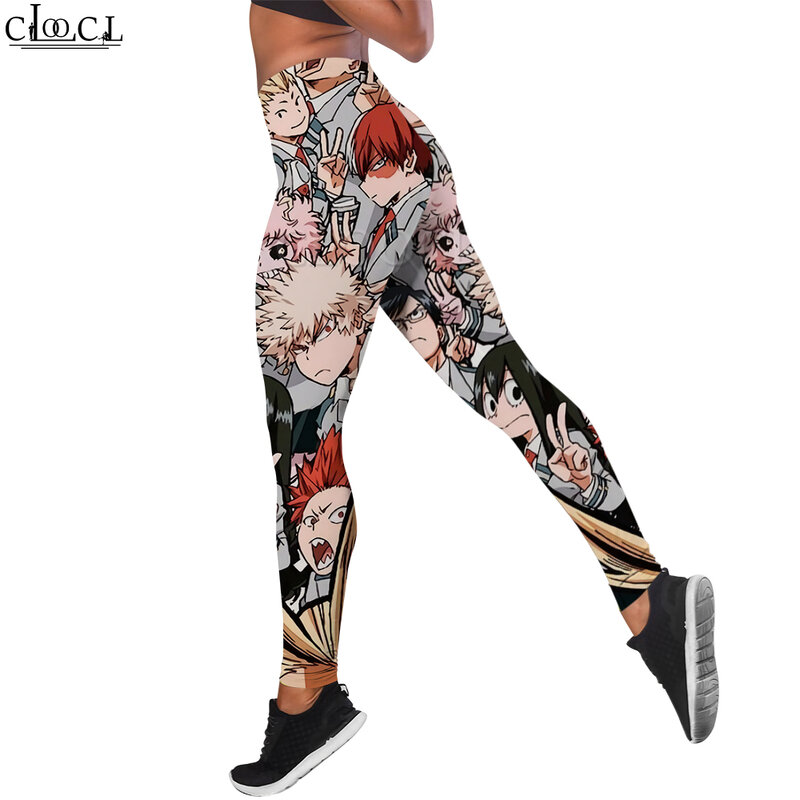 CLOOCL-Legging taille haute avec impression numérique 3D pour femme, vêtement de fitness personnalisé, livraison directe