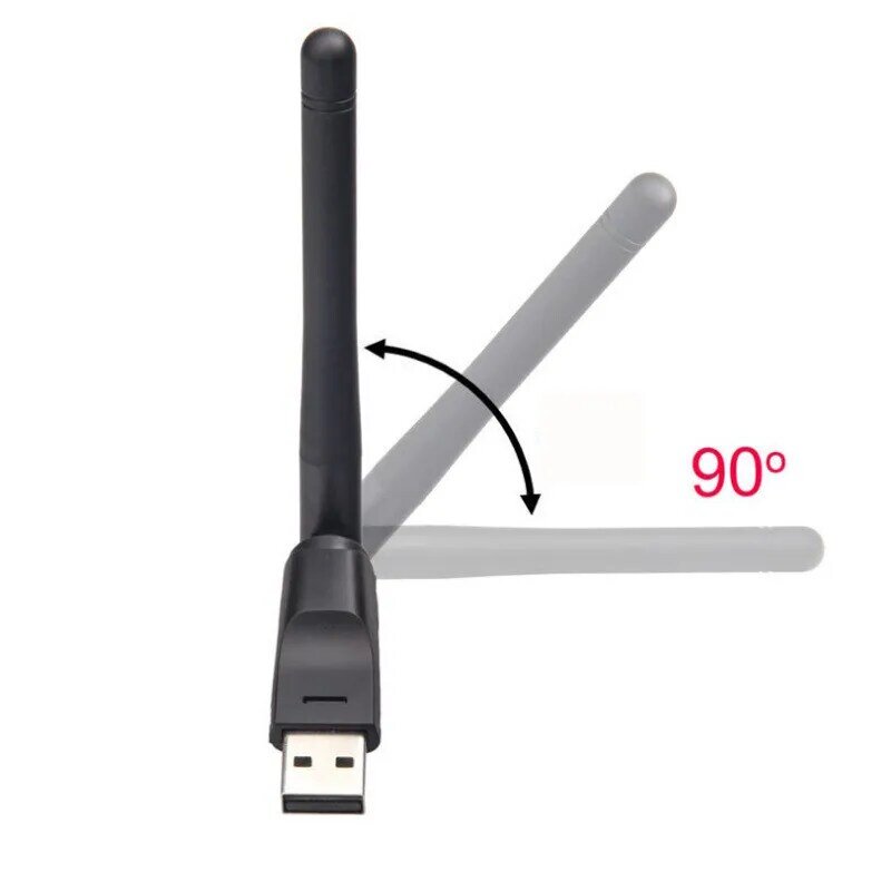 Mini adaptador WiFi USB de 150Mbps, tarjeta de red inalámbrica de 2,4 GHz, receptor WiFi 802,11 b /g/n, Dongle LAN para decodificador RTL8188